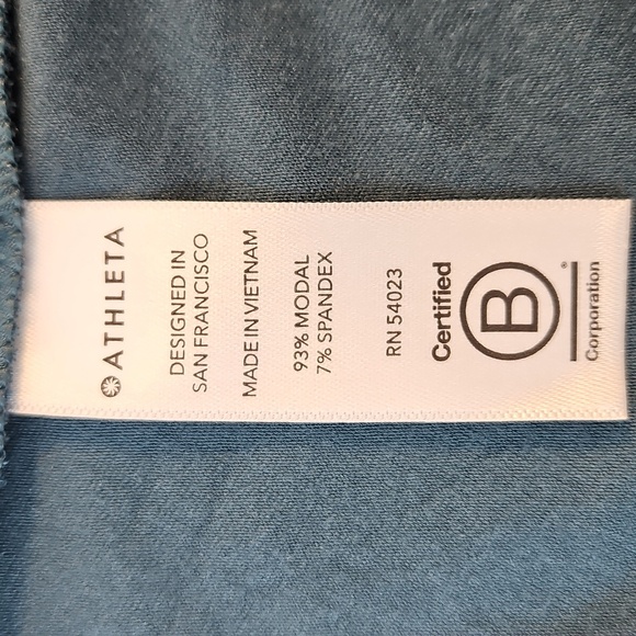 Athleta Santorini Thera Dress Womens M Teal Stretchy Soft Pullover - Picture 5 of 10